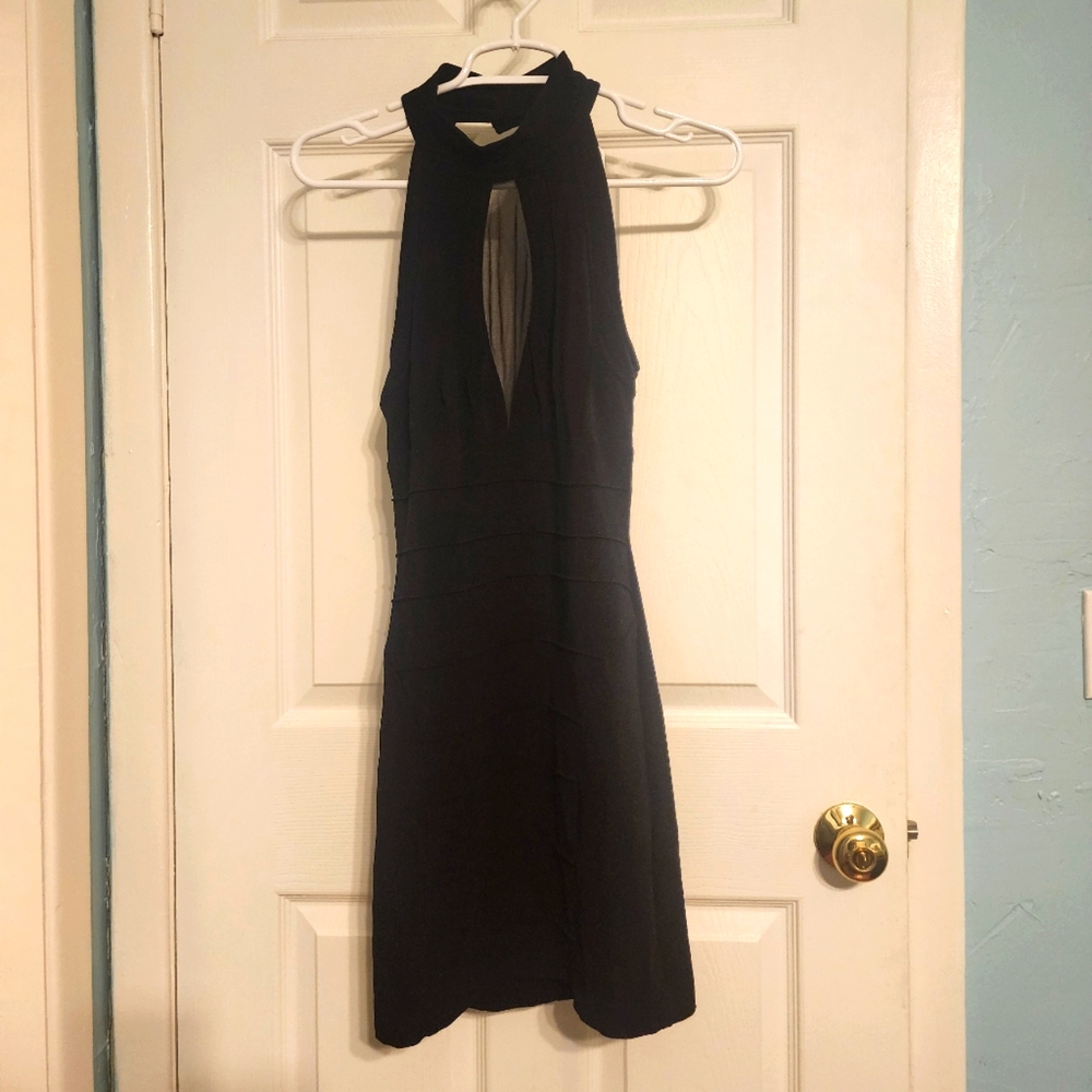 Elegant Black Halter Dress